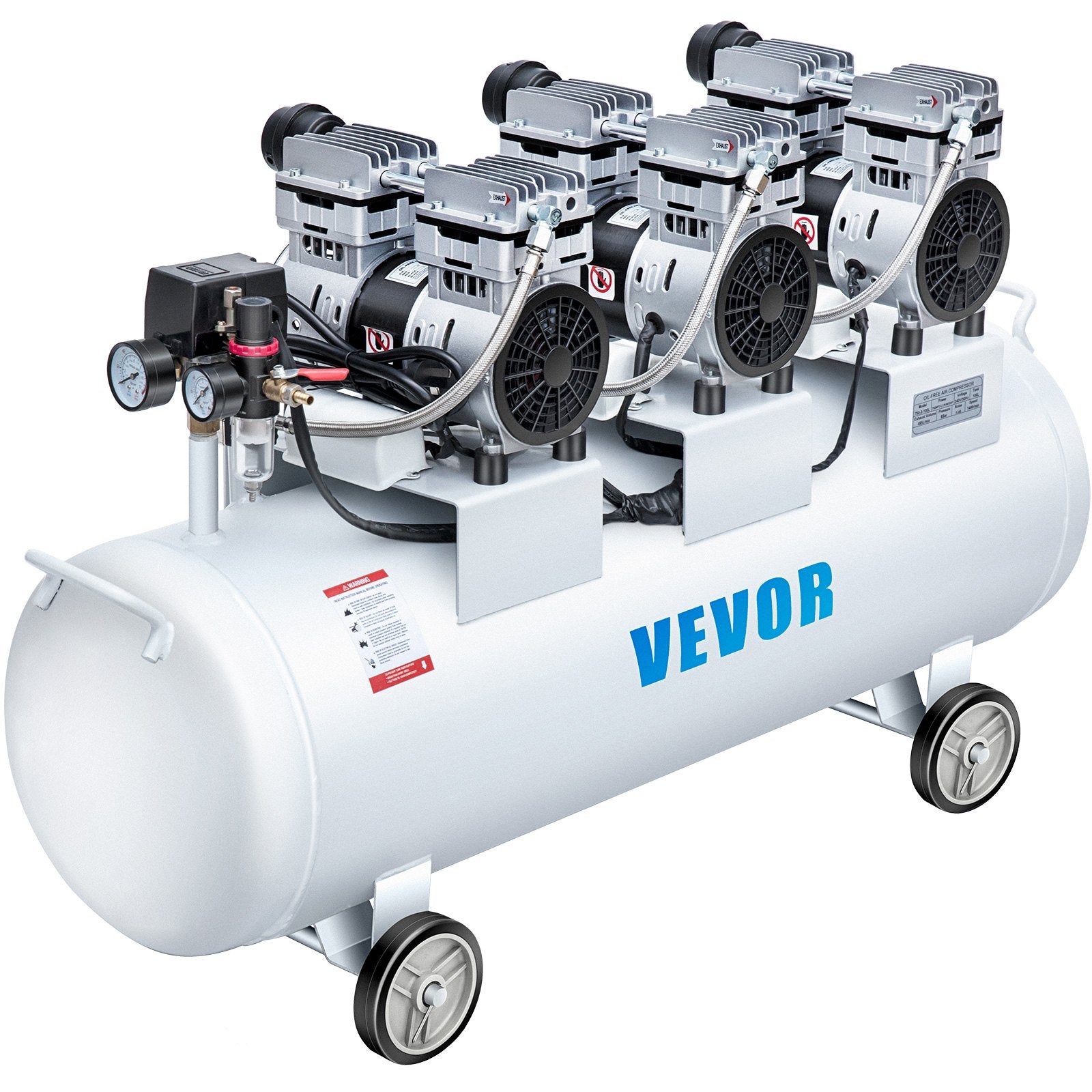 Oil Free Air Compressor Air Compressor Tank 100L 3HP Ultra Silent Inflator V952-KYJ750-3-100LLDW1V3