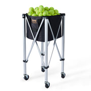 Foldable Tennis Ball Hopper, Holds 150 Tennis Balls, Lightweight Aluminum Alloy Tennis Ball Basket Cart with V952-KZDBXSWQTC1535M1IV0