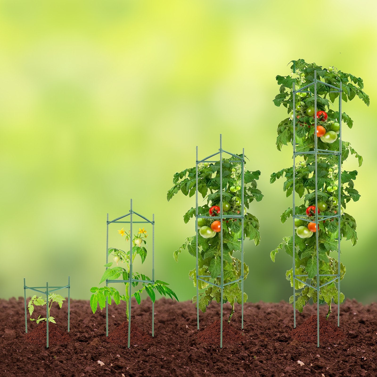 6 Packs Tomato Cages for Garden, 1230 mm Tomato Trellis Plant Stakes Support, Stackable Tall Plant Support V952-KZDFQZZZCJ480IG42V0