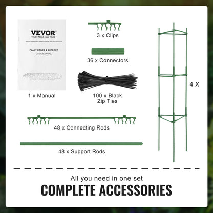 4 Packs Tomato Cages for Garden 1620 mm Tomato Plant Stakes Support Cage V952-KZDFQZZZCJ68FH9Y4V0