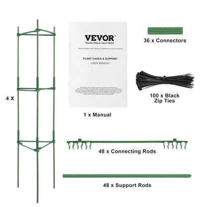 4 Packs Tomato Cages for Garden 1620 mm Tomato Plant Stakes Support Cage V952-KZDFQZZZCJ68FH9Y4V0
