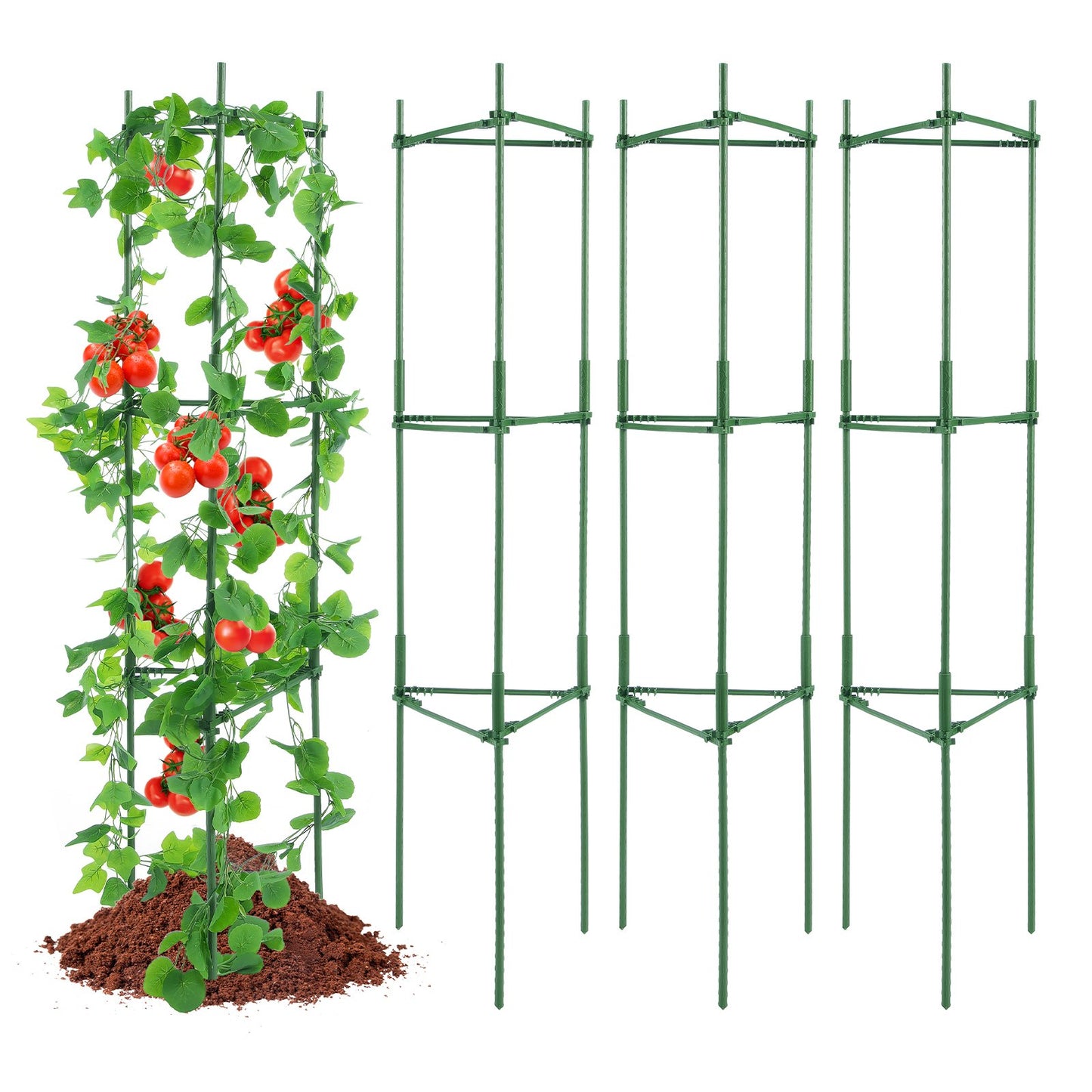 4 Packs Tomato Cages for Garden 1620 mm Tomato Plant Stakes Support Cage V952-KZDFQZZZCJ68FH9Y4V0