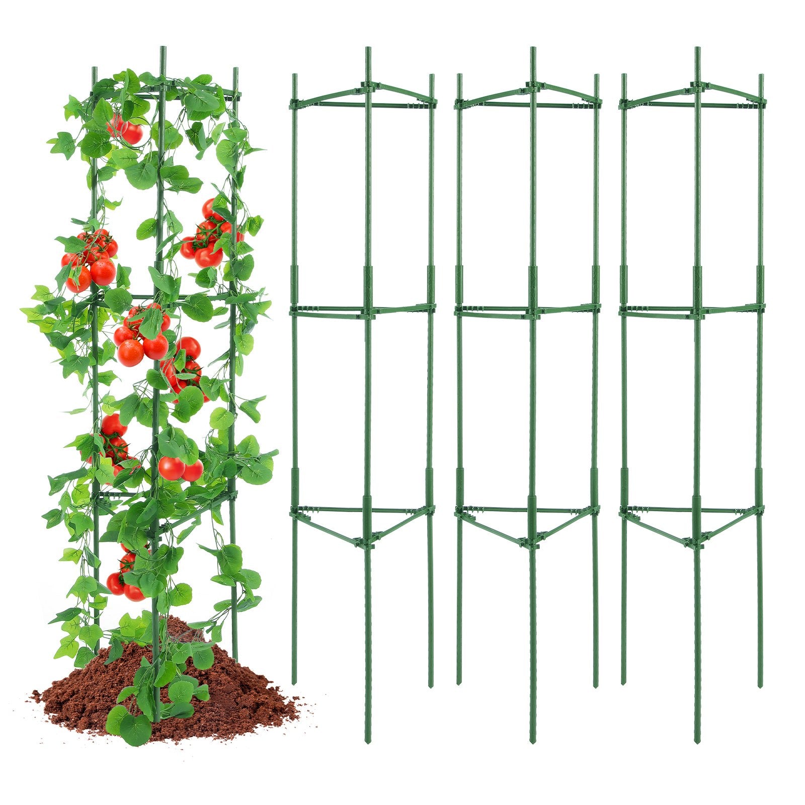 4 Packs Tomato Cages for Garden 1620 mm Tomato Plant Stakes Support Cage V952-KZDFQZZZCJ68FH9Y4V0