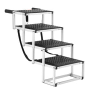 Dog Stair for Cars 4-step Folding Dog Steps Aluminum Loads up to 150 lbs, Foldable 24-25.4 in Adjustable V952-KZDGLT4STEP16LGG3V0