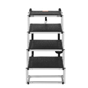 Dog Stair for Cars 4-step Folding Dog Steps Aluminum Loads up to 150 lbs, Foldable 24-25.4 in Adjustable V952-KZDGLT4STEP16LGG3V0
