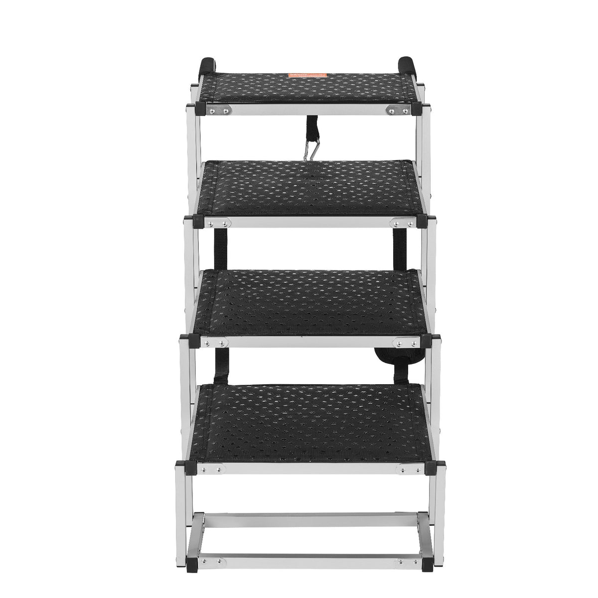 Dog Stair for Cars 4-step Folding Dog Steps Aluminum Loads up to 150 lbs, Foldable 24-25.4 in Adjustable V952-KZDGLT4STEP16LGG3V0