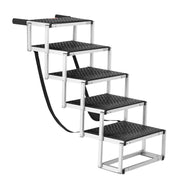 Dog Stair for Cars, Wide 5-step Dog Car Steps, Folding Dog Car Ramp with Nonslip Surface, Portable Pet Steps V952-KZDGLT5STEP1DLM2TV0