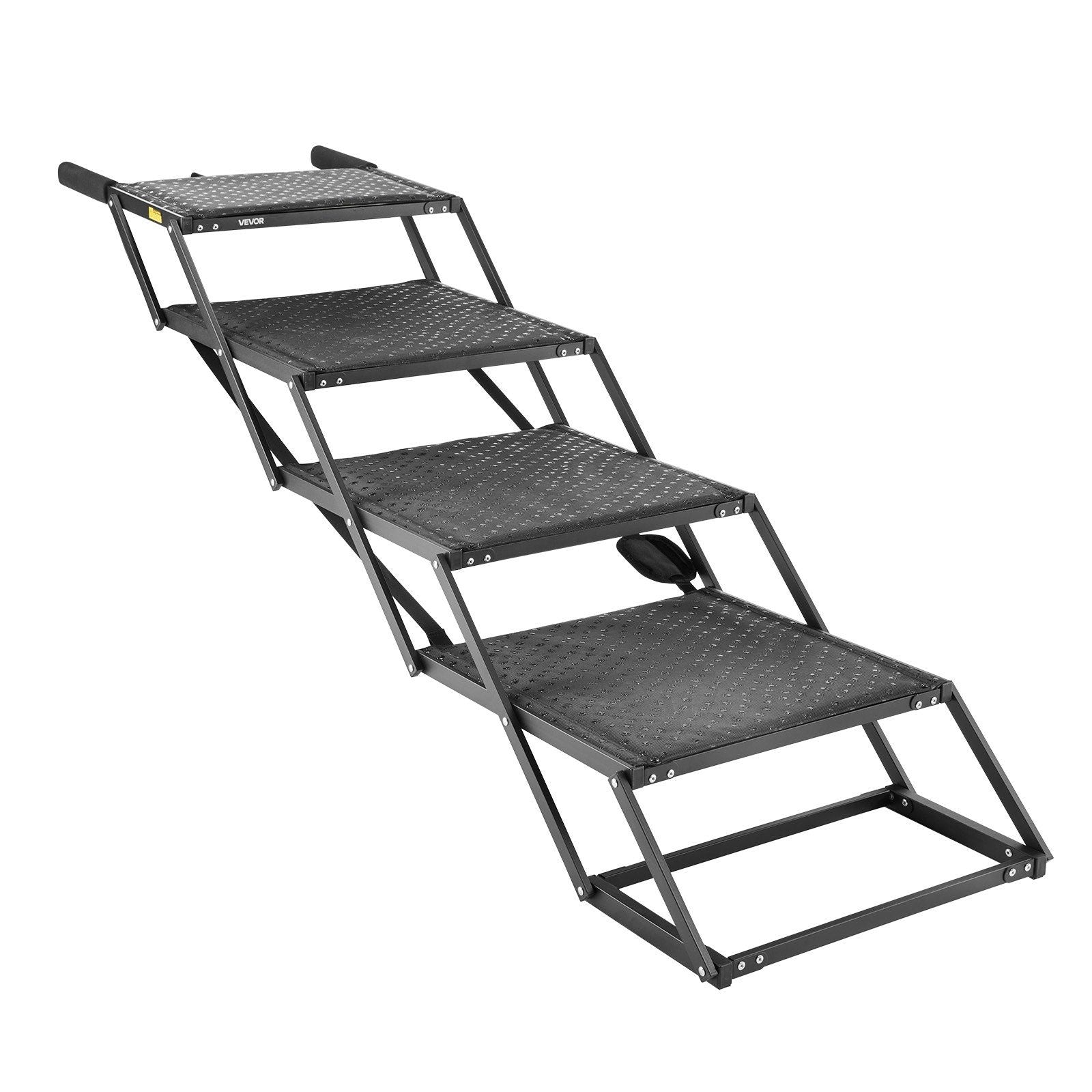 Dog Stairs for Car, 4 Steps Extra Wide Foldable Dog Ramp for Large Dogs with Non-Slip Surface, Portable V952-KZDGLTEKJCDJEVRSN001V0
