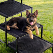 Dog Stairs for Car, 4 Steps Extra Wide Foldable Dog Ramp for Large Dogs with Non-Slip Surface, Portable V952-KZDGLTEKJCDJEVRSN001V0