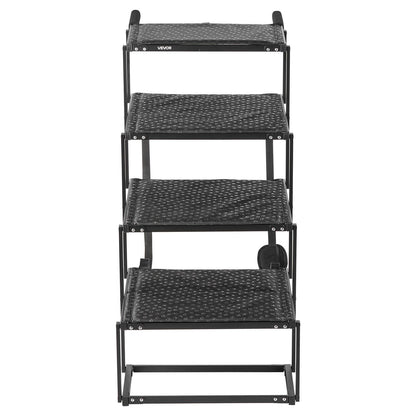Dog Stairs for Car, 4 Steps Extra Wide Foldable Dog Ramp for Large Dogs with Non-Slip Surface, Portable V952-KZDGLTEKJCDJEVRSN001V0