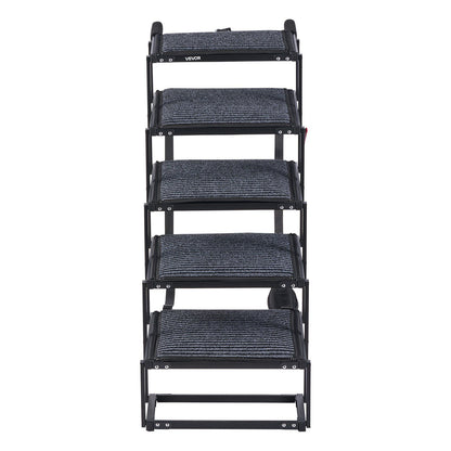 Dog Stairs for Car, 5 Steps Extra Wide Foldable Dog Ramp for Large Dogs with Non-Slip Rug Surface, Portable V952-KZDGLTEKMZFHUGZNR001V0