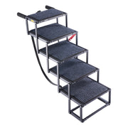 Dog Stairs for Car, 5 Steps Extra Wide Foldable Dog Ramp for Large Dogs with Non-Slip Rug Surface, Portable V952-KZDGLTEKMZFHUGZNR001V0