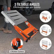Welding Table 30" x 20", 400lbs Load Capacity Steel Welding Workbench Table on Wheels, Folding Work Bench V952-KZDHZ400LB302X80EV0