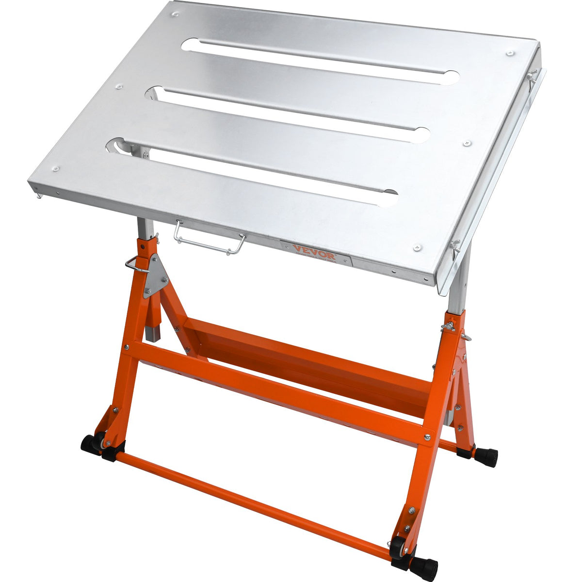 Welding Table 30" x 20", 400lbs Load Capacity Steel Welding Workbench Table on Wheels, Folding Work Bench V952-KZDHZ400LB302X80EV0