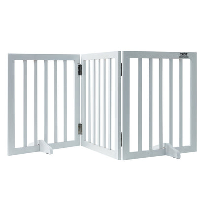 Free Standing Dog Gate, 24" H x 60" W Freestanding Pet Gate, 3 Panels Foldable Dog Gate for Wide and Narrow V952-KZDMZCWMBSMZ75YGXV0