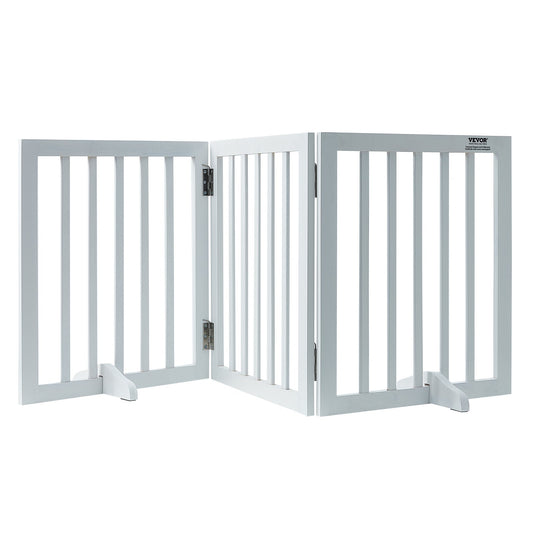 Free Standing Dog Gate, 24" H x 60" W Freestanding Pet Gate, 3 Panels Foldable Dog Gate for Wide and Narrow V952-KZDMZCWMBSMZ75YGXV0