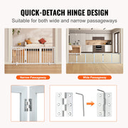 Free Standing Dog Gate, 24" H x 60" W Freestanding Pet Gate, 3 Panels Foldable Dog Gate for Wide and Narrow V952-KZDMZCWMBSMZ75YGXV0