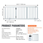 Free Standing Dog Gate, 24" H x 60" W Freestanding Pet Gate, 3 Panels Foldable Dog Gate for Wide and Narrow V952-KZDMZCWMBSMZ75YGXV0