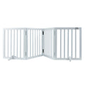 Free Standing Dog Gate, 24" H x 80.3" W Freestanding Pet Gate, 4 Panels Foldable Dog Gate for Wide and Narrow V952-KZDMZCWMBSMZLUM3SV0