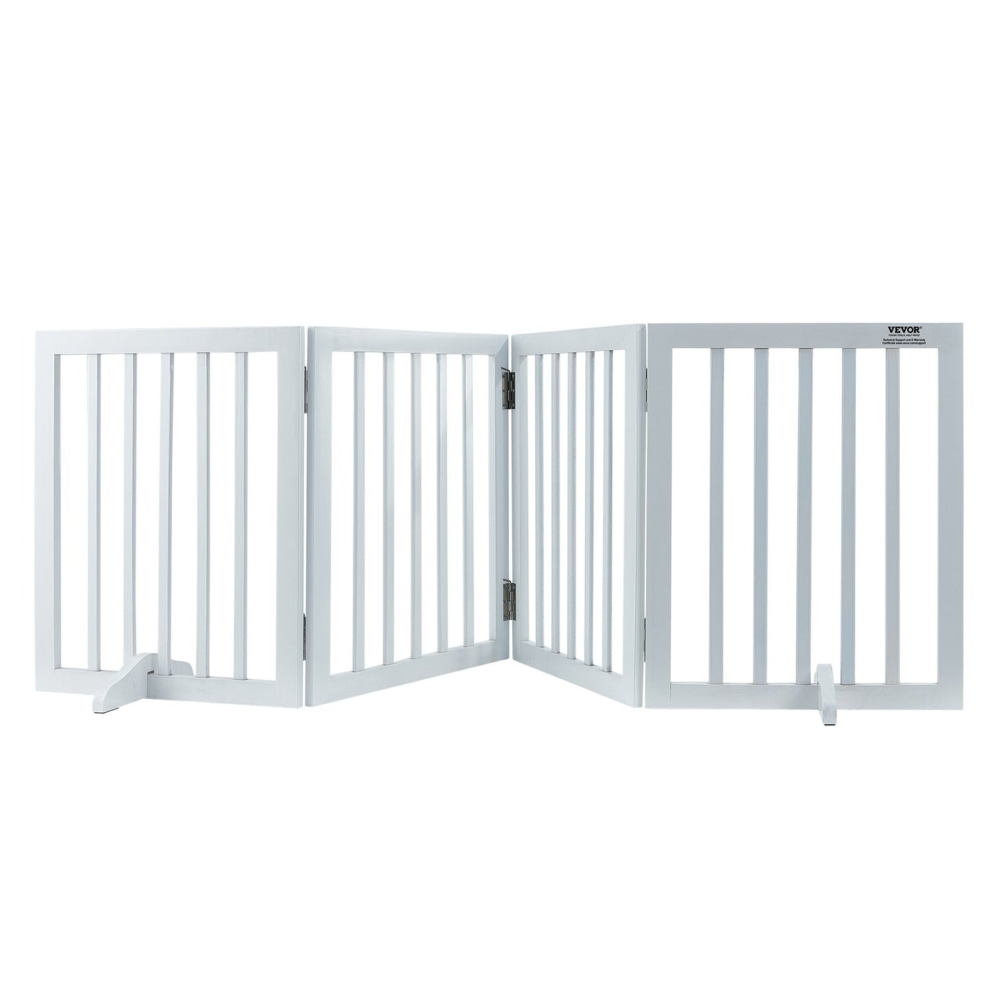 Free Standing Dog Gate, 24" H x 80.3" W Freestanding Pet Gate, 4 Panels Foldable Dog Gate for Wide and Narrow V952-KZDMZCWMBSMZLUM3SV0