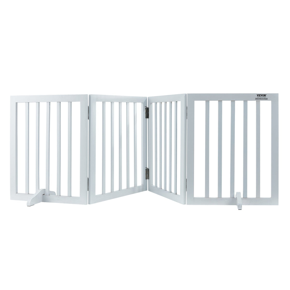 Free Standing Dog Gate, 24" H x 80.3" W Freestanding Pet Gate, 4 Panels Foldable Dog Gate for Wide and Narrow V952-KZDMZCWMBSMZLUM3SV0