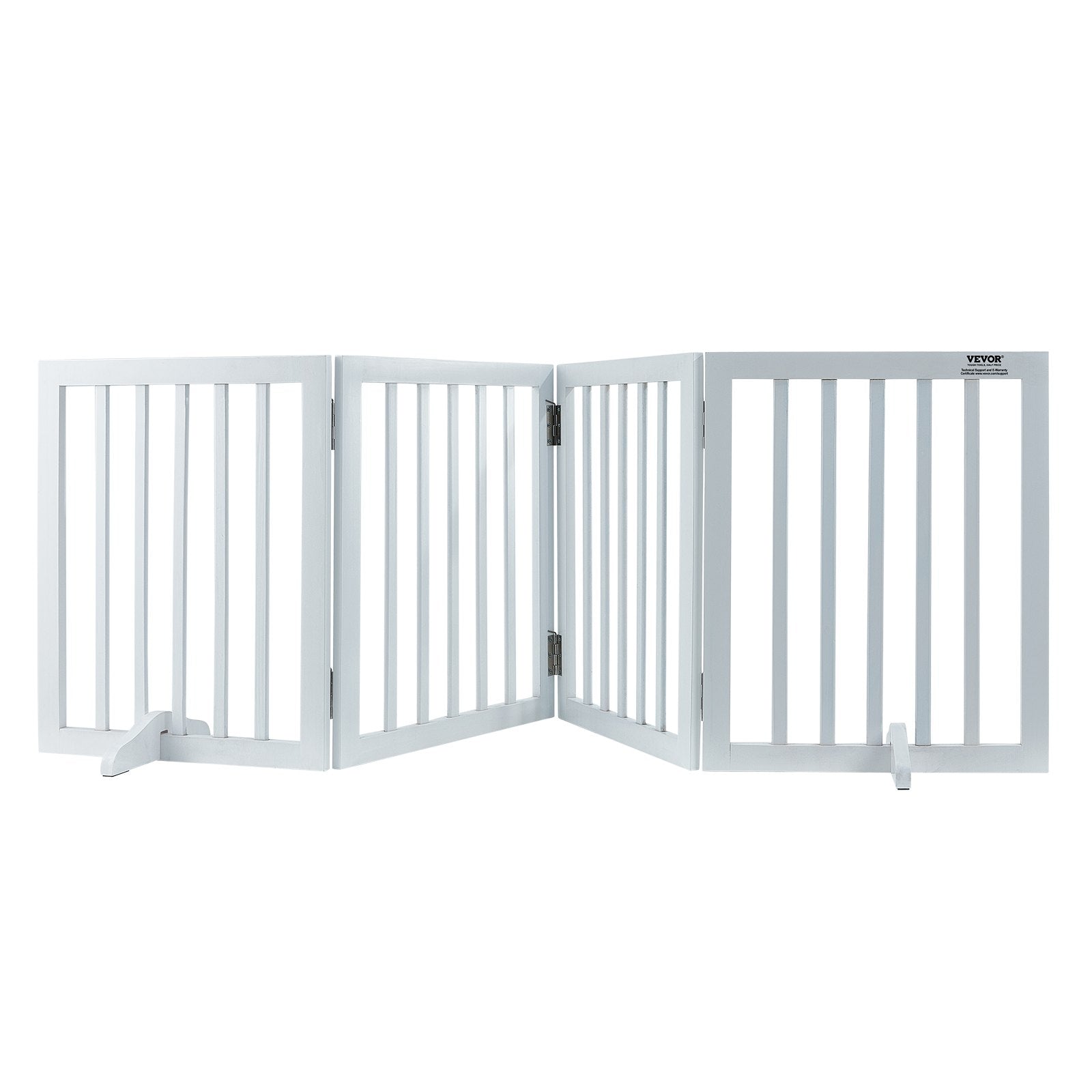 Free Standing Dog Gate, 24" H x 80.3" W Freestanding Pet Gate, 4 Panels Foldable Dog Gate for Wide and Narrow V952-KZDMZCWMBSMZLUM3SV0