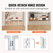 Free Standing Dog Gate, 24" H x 80.3" W Freestanding Pet Gate, 4 Panels Foldable Dog Gate for Wide and Narrow V952-KZDMZCWMBSMZLUM3SV0