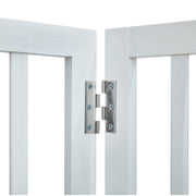 Free Standing Dog Gate, 24" H x 80.3" W Freestanding Pet Gate, 4 Panels Foldable Dog Gate for Wide and Narrow V952-KZDMZCWMBSMZLUM3SV0