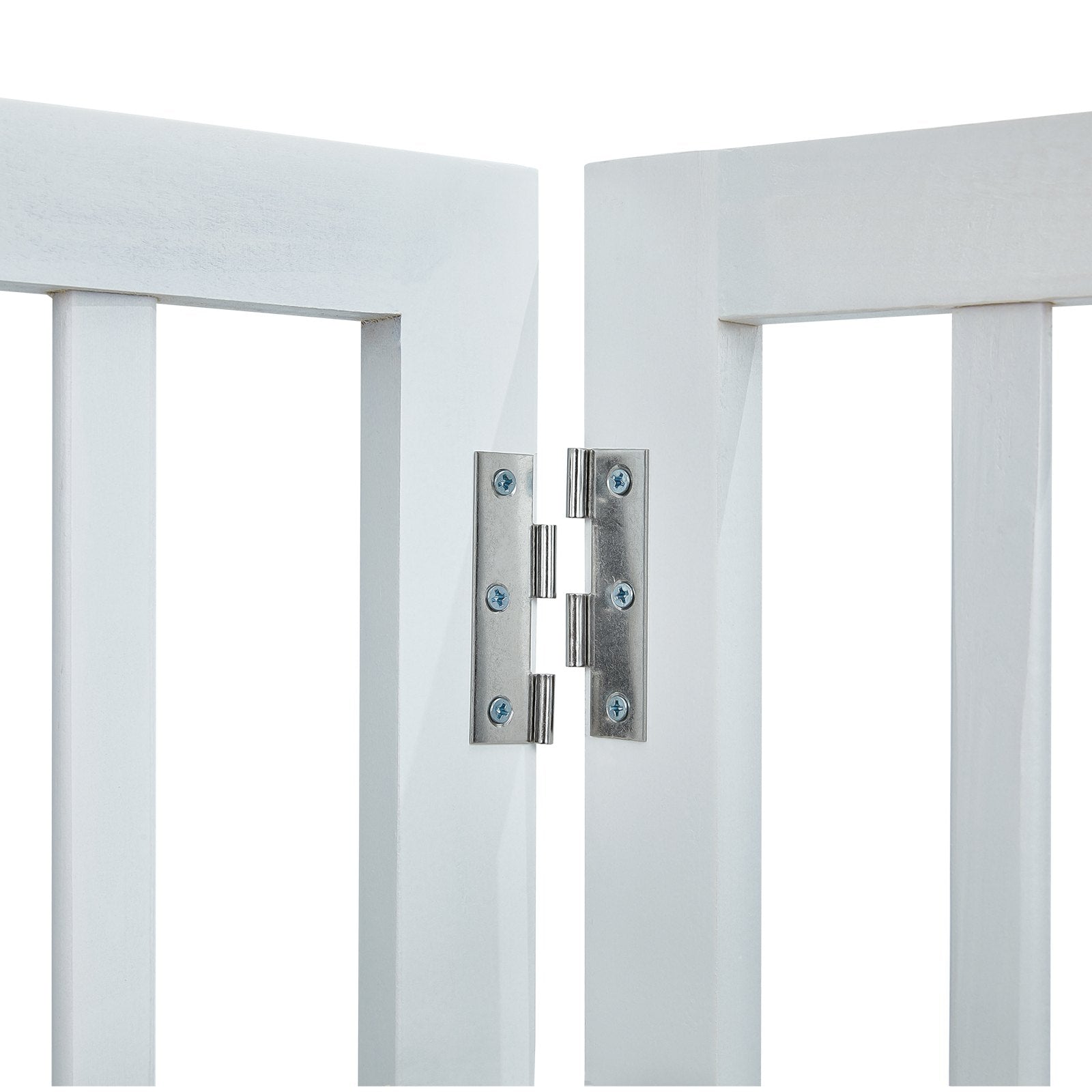 Free Standing Dog Gate, 24" H x 80.3" W Freestanding Pet Gate, 4 Panels Foldable Dog Gate for Wide and Narrow V952-KZDMZCWMBSMZLUM3SV0