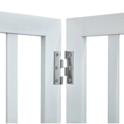Free Standing Dog Gate, 24" H x 80.3" W Freestanding Pet Gate, 4 Panels Foldable Dog Gate for Wide and Narrow V952-KZDMZCWMBSMZLUM3SV0
