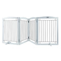 Free Standing Dog Gate, 32" H x 96.5" W Freestanding Pet Gate, 4 Panels Foldable Dog Gate for Wide and Narrow V952-KZDMZCWMBSSMNJA1FV0