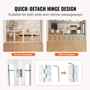 Free Standing Dog Gate, 32" H x 96.5" W Freestanding Pet Gate, 4 Panels Foldable Dog Gate for Wide and Narrow V952-KZDMZCWMBSSMNJA1FV0