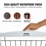 Free Standing Dog Gate, 32" H x 96.5" W Freestanding Pet Gate, 4 Panels Foldable Dog Gate for Wide and Narrow V952-KZDMZCWMBSSMNJA1FV0