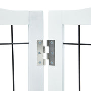 Free Standing Dog Gate, 32" H x 96.5" W Freestanding Pet Gate, 4 Panels Foldable Dog Gate for Wide and Narrow V952-KZDMZCWMBSSMNJA1FV0