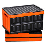 Plastic Collapsible Storage Bins with Lids, 45L 3Packs, Stackable Folding Storage Crates with Handles, Holds V952-KZDSLCWXCHS4PZD9O001V0
