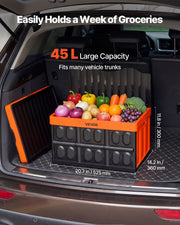 Plastic Collapsible Storage Bins with Lids, 45L 3Packs, Stackable Folding Storage Crates with Handles, Holds V952-KZDSLCWXCHS4PZD9O001V0