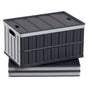 Plastic Collapsible Storage Bins with Lids, 65L 3 Packs, Stackable Folding Storage Crates with Handles, Holds V952-KZDSLCWXHHS671U7U001V0