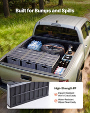 Plastic Collapsible Storage Bins with Lids, 65L 3 Packs, Stackable Folding Storage Crates with Handles, Holds V952-KZDSLCWXHHS671U7U001V0