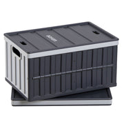 Plastic Collapsible Storage Bins with Lids, 65L 2 Packs, Stackable Folding Storage Crates with Handles, Holds V952-KZDSLCWXHHS6YVX56001V0