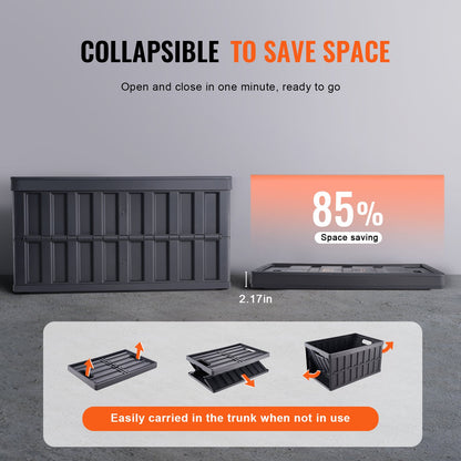 Collapsible Storage Bins with Lids, 65L 3 Packs, Folding Plastic Stackable Utility Crates with Handles, Large V952-KZDSLCWXHS64HOR3QV0