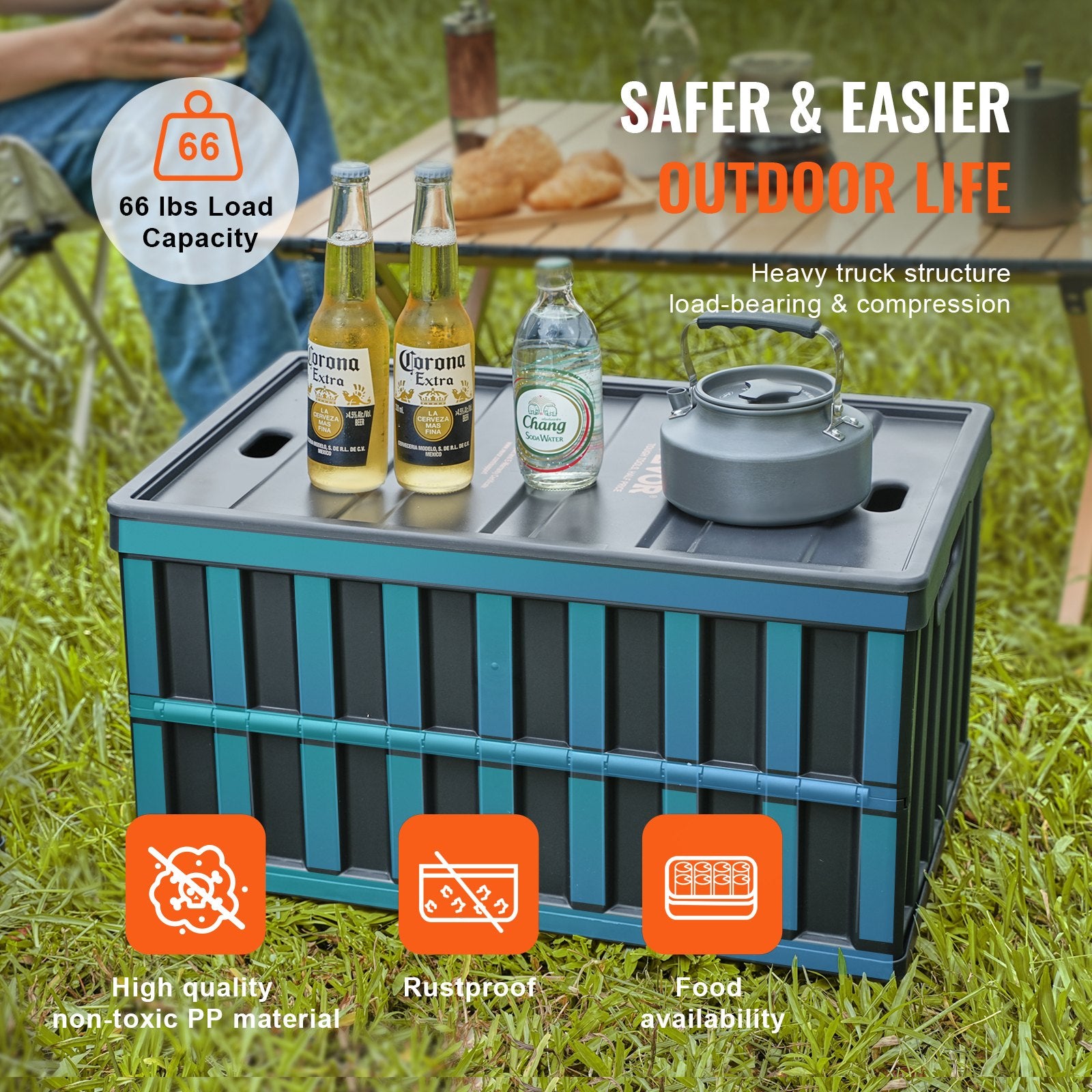 Collapsible Storage Bins with Lids, 65L 3 Packs, Folding Plastic Stackable Utility Crates with Handles, Large V952-KZDSLCWXHS64HOR3QV0