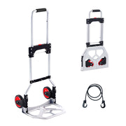 Folding Hand Truck, 80 kg Load Capacity, Aluminum Portable Cart, Convertible Hand Truck and Dolly with V952-KZDSTHC175B0QUTVIV0