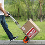 Folding Hand Truck, 140 kg Load Capacity, Aluminum Portable Cart, Convertible Hand Truck and Dolly with V952-KZDSTHC500B01UEHNV0