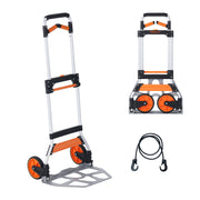 Folding Hand Truck, 140 kg Load Capacity, Aluminum Portable Cart, Convertible Hand Truck and Dolly with V952-KZDSTHC500B01UEHNV0