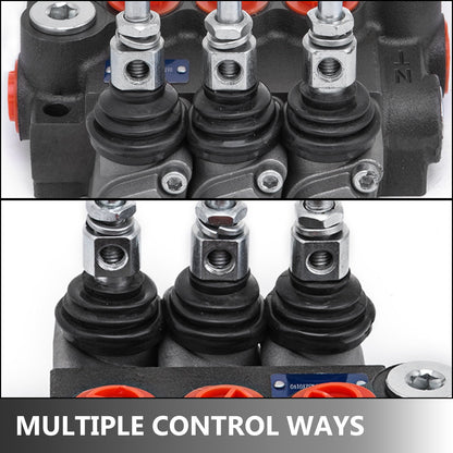 3 Spool Hydraulic Control Valve 11GPM Hydraulic Directional Control Valve Double Acting Hydraulic Valve for V952-KZF3ZYY11GPMSZY01V0