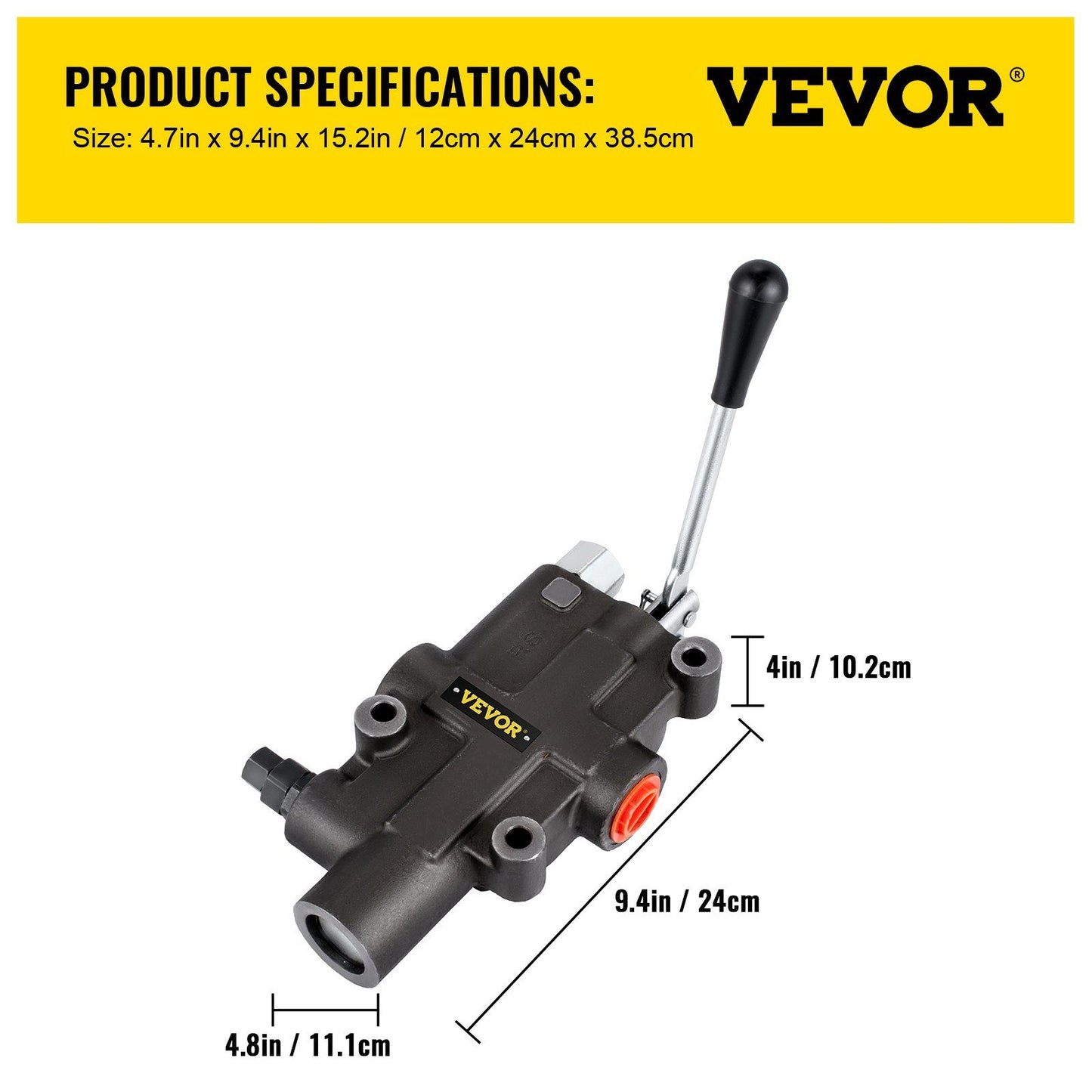 Hydraulic Directional Control Valve, 1 Spool Hydraulic Spool Valve, 21 GPM Hydraulic Loader Valve, 3625 PSI V952-KZFHFJK121GPMZAYGV0