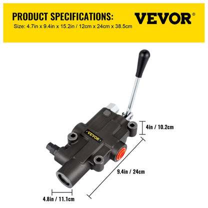 Hydraulic Directional Control Valve, 1 Spool Hydraulic Spool Valve, 21 GPM Hydraulic Loader Valve, 3625 PSI V952-KZFHFJK121GPMZAYGV0