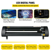 28 Inch Vinyl Cutter Machine With Floor Stand Vinly Sign Cutting Plotter Starter Bundle Kit Software V952-KZJ-720SDJC000001V3