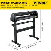 28 Inch Vinyl Cutter Machine With Floor Stand Vinly Sign Cutting Plotter Starter Bundle Kit Software V952-KZJ-720SDJC000001V3