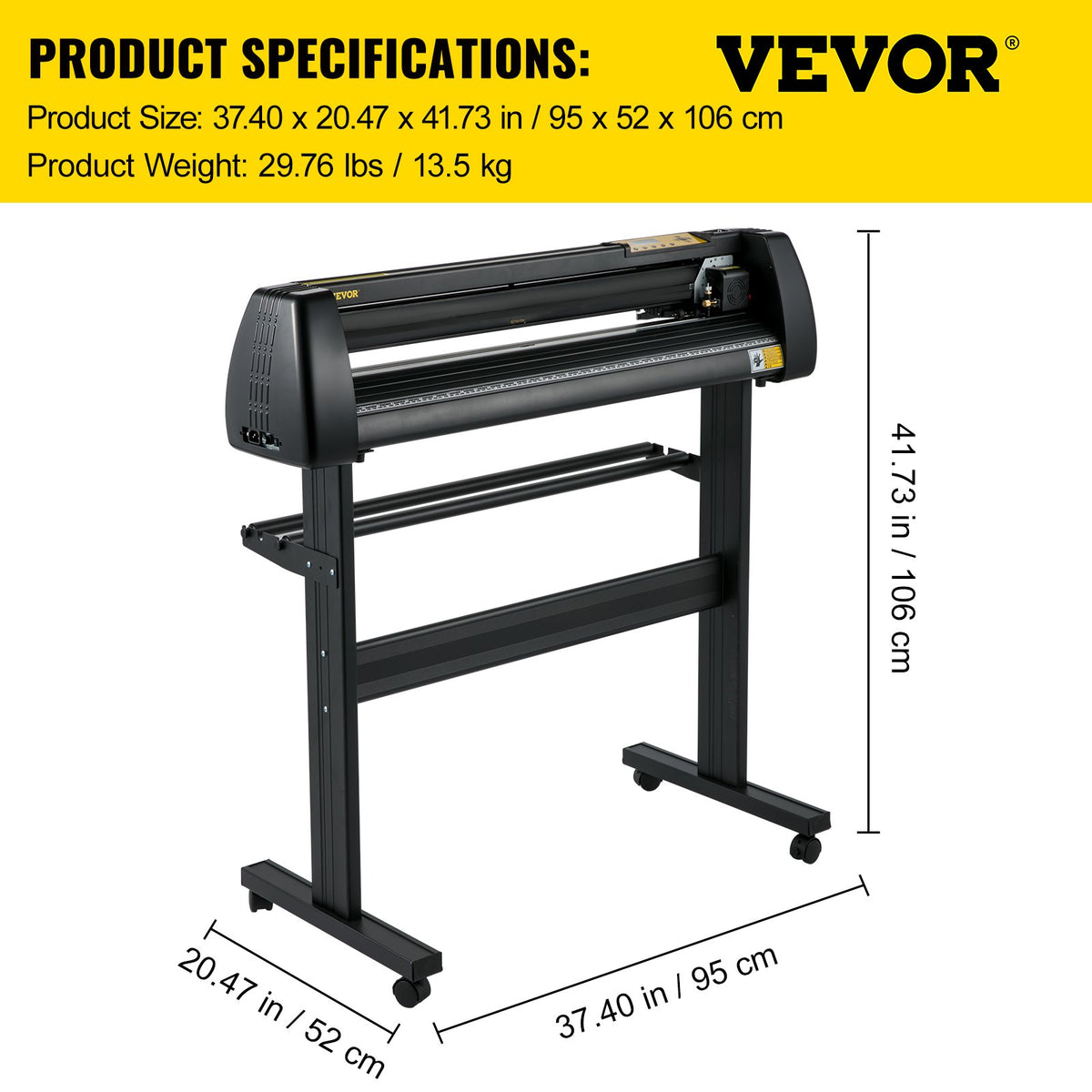 28 Inch Vinyl Cutter Machine With Floor Stand Vinly Sign Cutting Plotter Starter Bundle Kit Software V952-KZJ-720SDJC000001V3